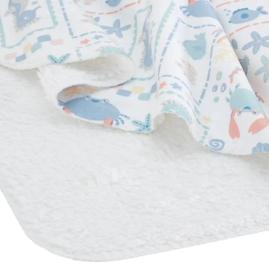 Cobija Sherpa Grande Patch Marino 150×125 cms