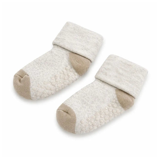 Medias Algodón 6 a 18 meses 3 pares (2 marfil, 1 beige)