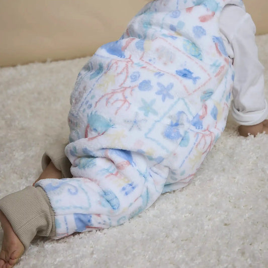 Saco de Dormir Tipo Cobija Piernitas Patch Marino