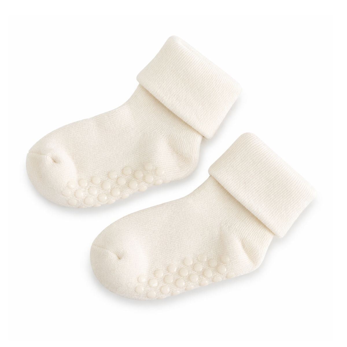 Medias de algodón para bebé 3 pares (2 marfil, 1 beige)