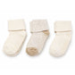Medias de algodón para bebé 3 pares (2 marfil, 1 beige)