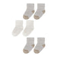Medias de algodón para bebé 3 pares (2 beige, 1 marfil)