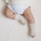 Medias de algodón para bebé 3 pares (2 beige, 1 marfil)