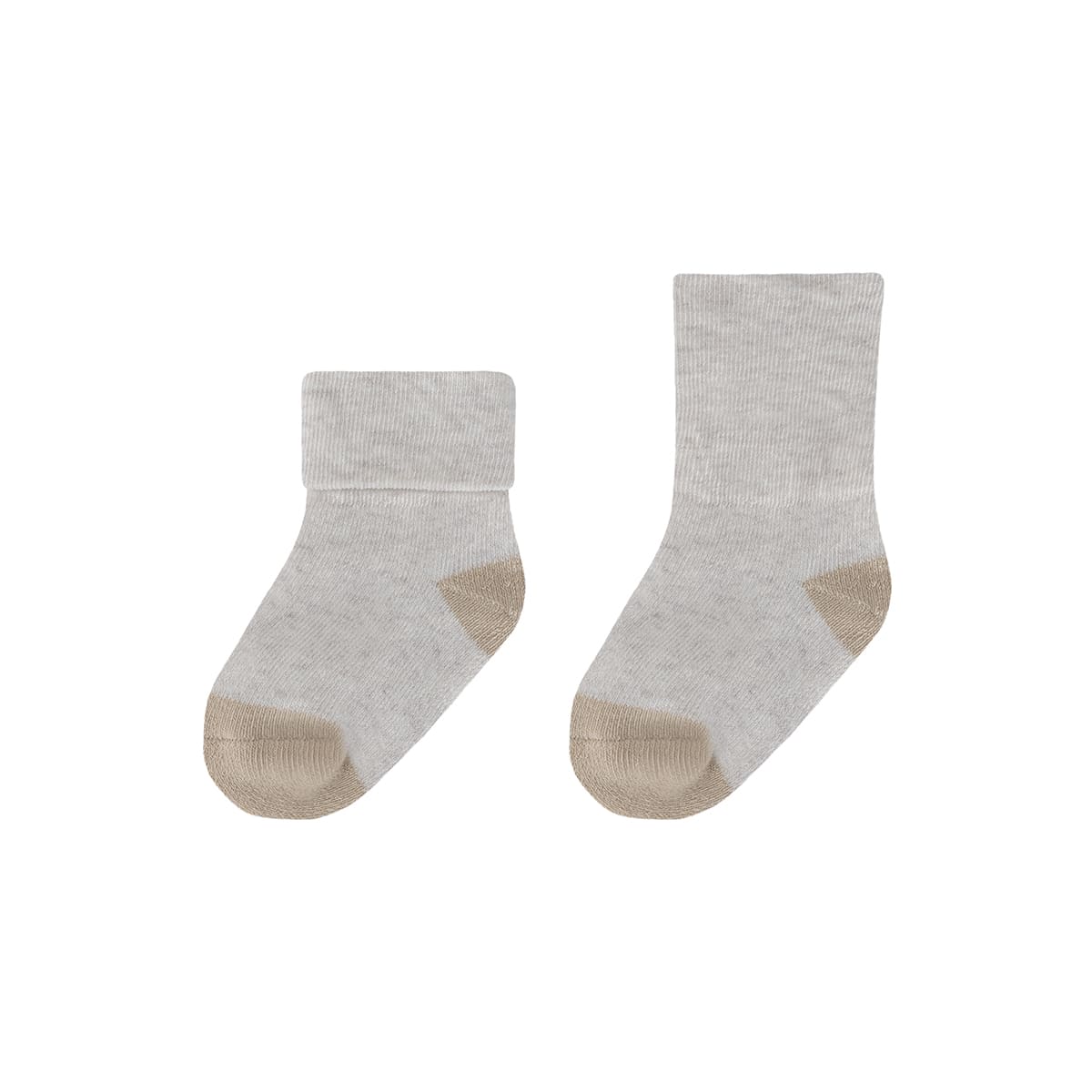 Medias de algodón para bebé 3 pares (2 beige, 1 marfil)