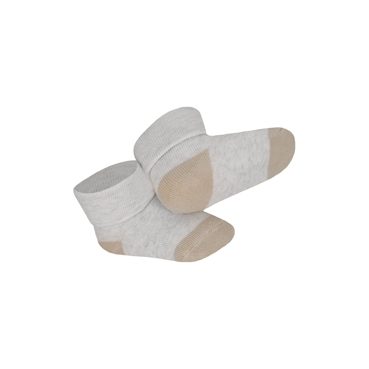 Medias de algodón para bebé 3 pares (2 beige, 1 marfil)