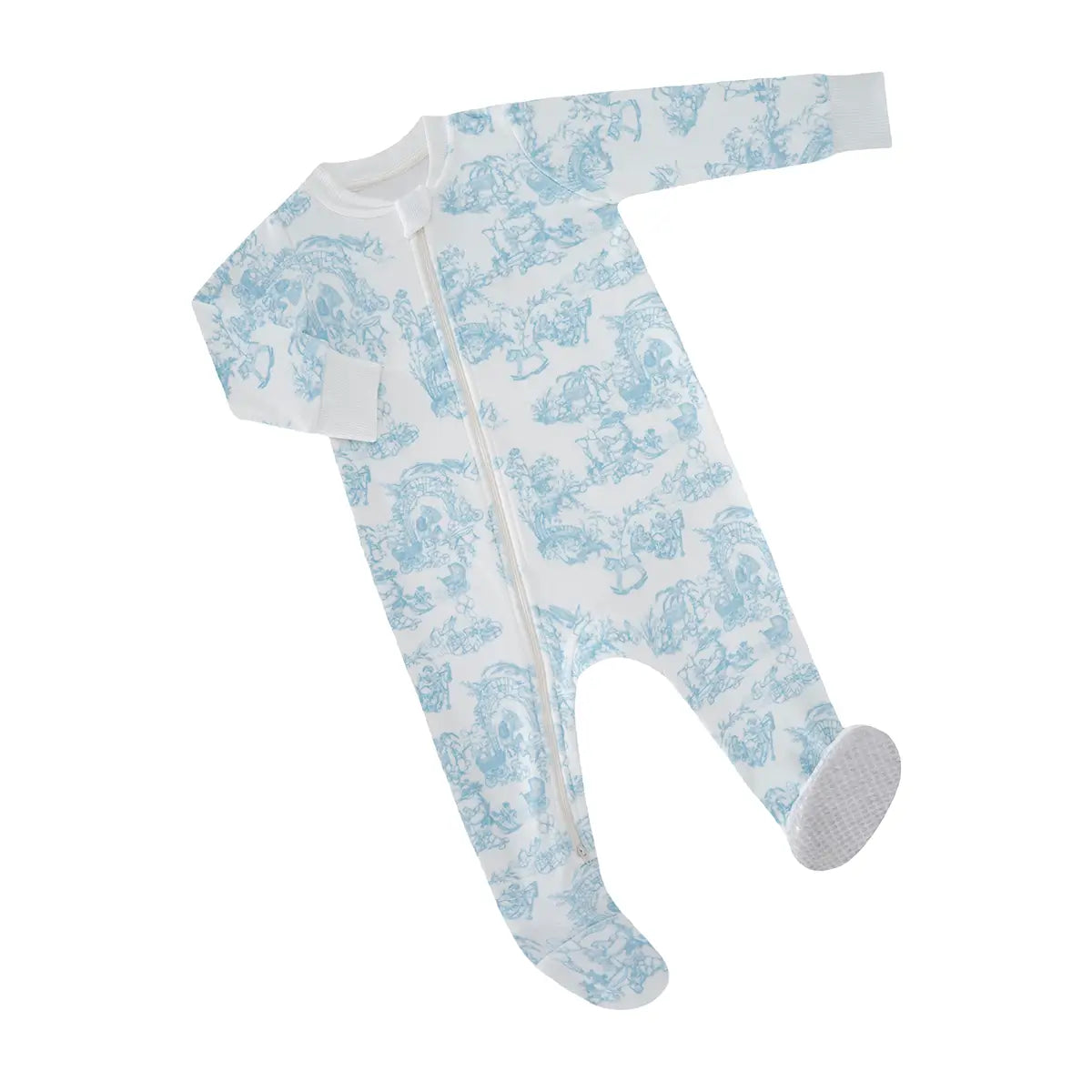 Pijama Fleece Enteriza Toile de Jouy Azul