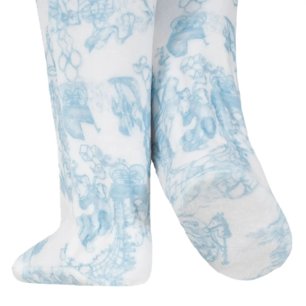 Pijama Fleece Enteriza Toile de Jouy Azul
