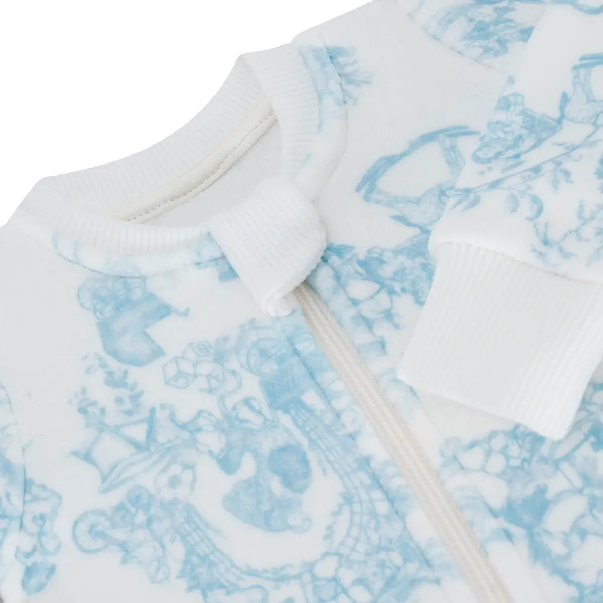 Pijama Fleece Enteriza Toile de Jouy Azul