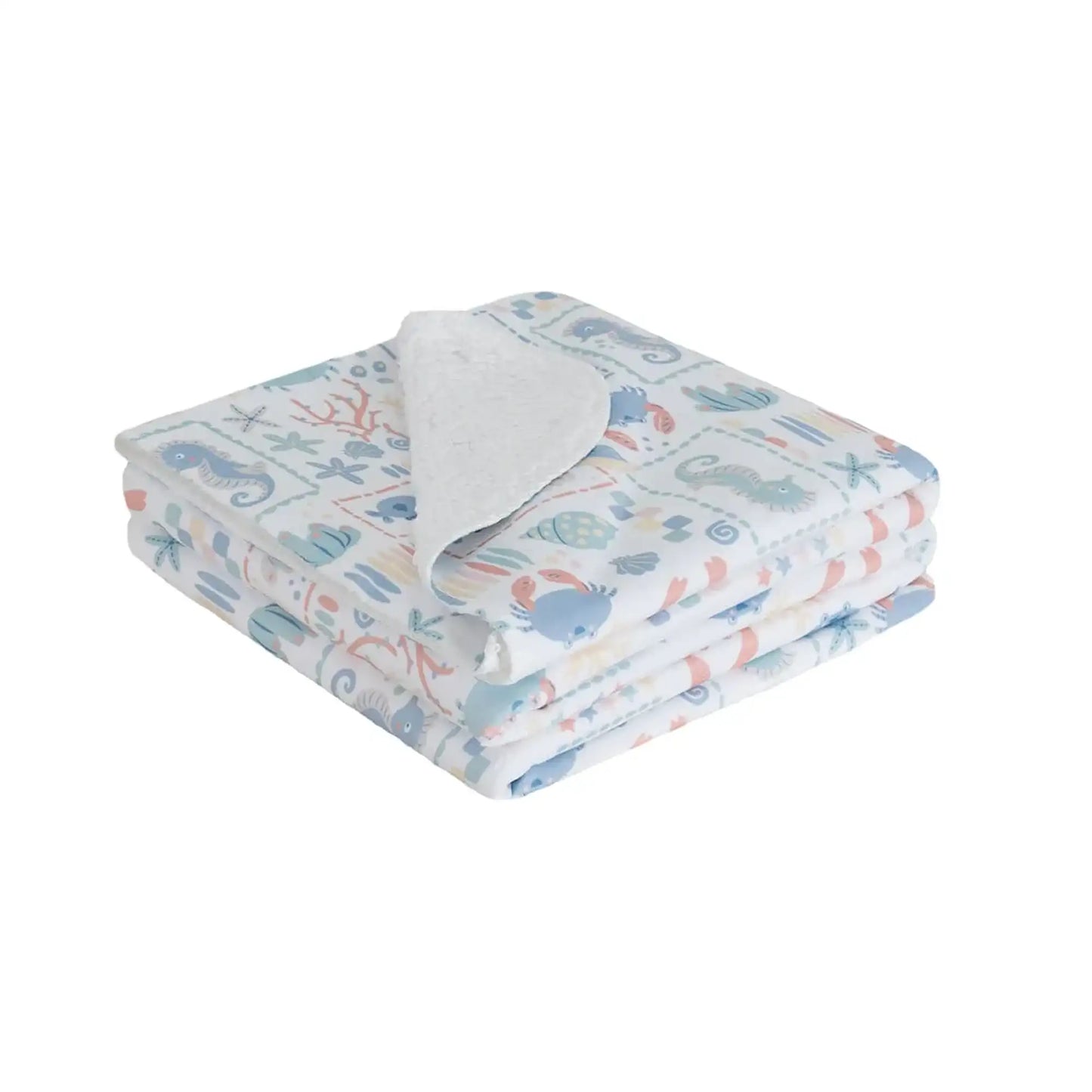 Cobija Sherpa Grande Patch Marino 150×125 cms