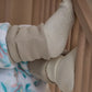 Medias Algodón 6 a 18 meses 3 pares (2 marfil, 1 beige)