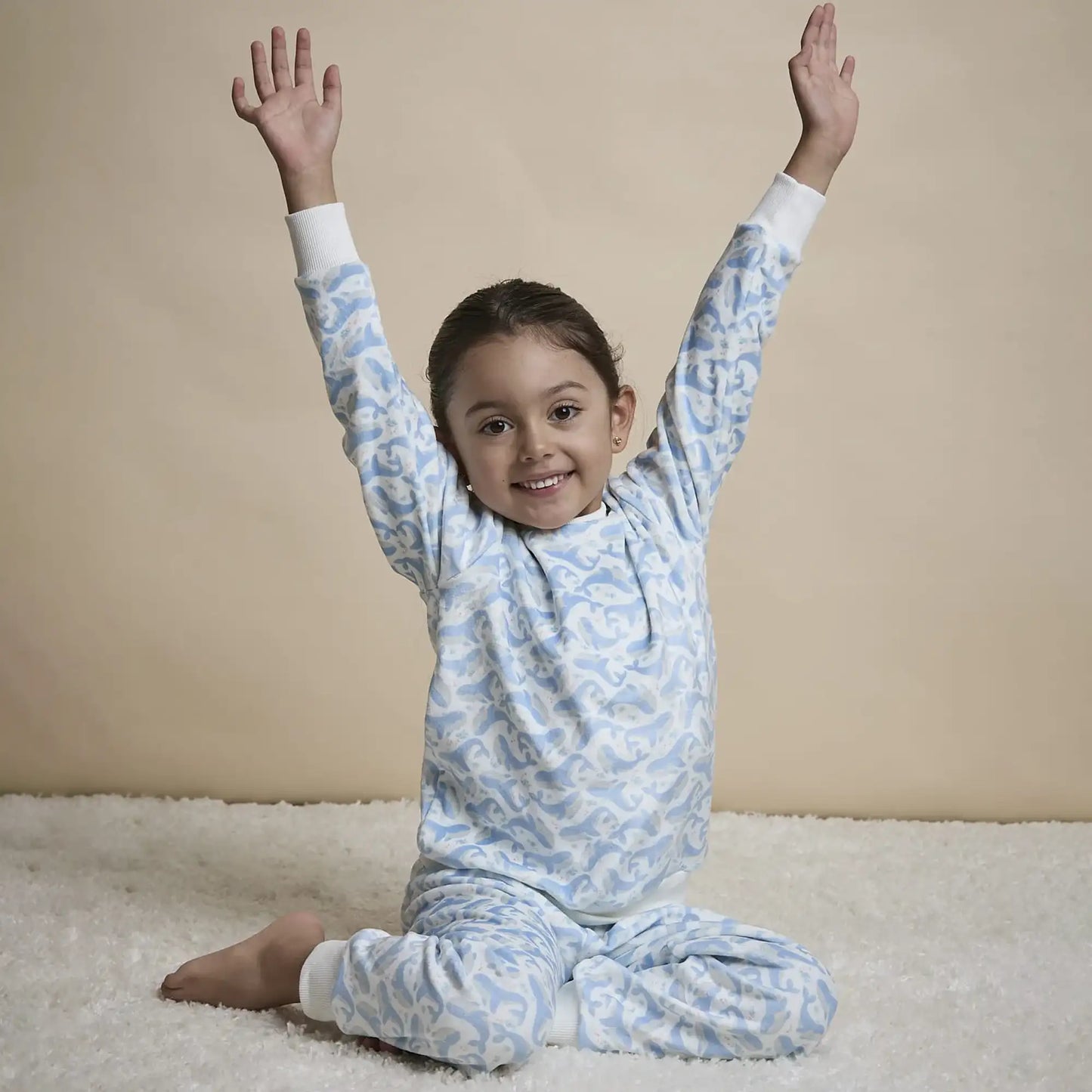 Pijama Fleece Dos Piezas Ballenas