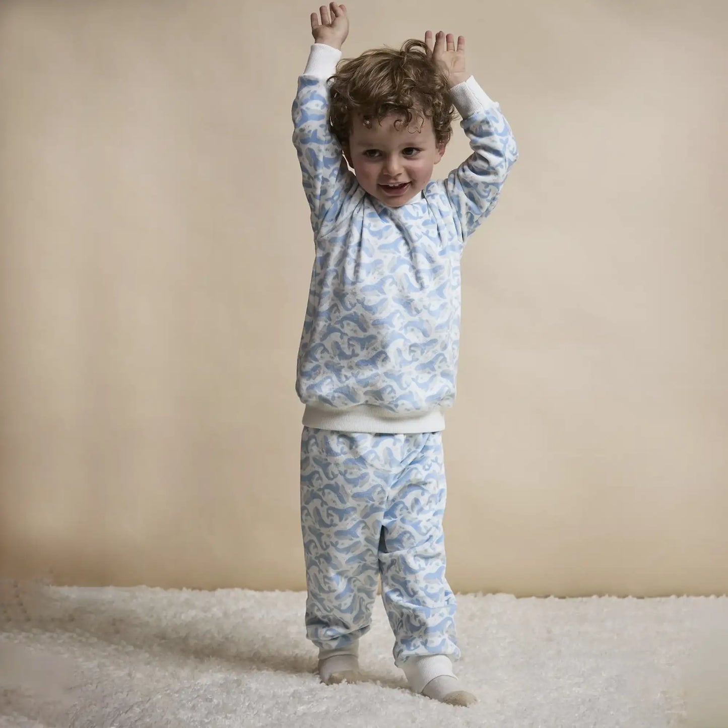 Pijama Fleece Dos Piezas Ballenas