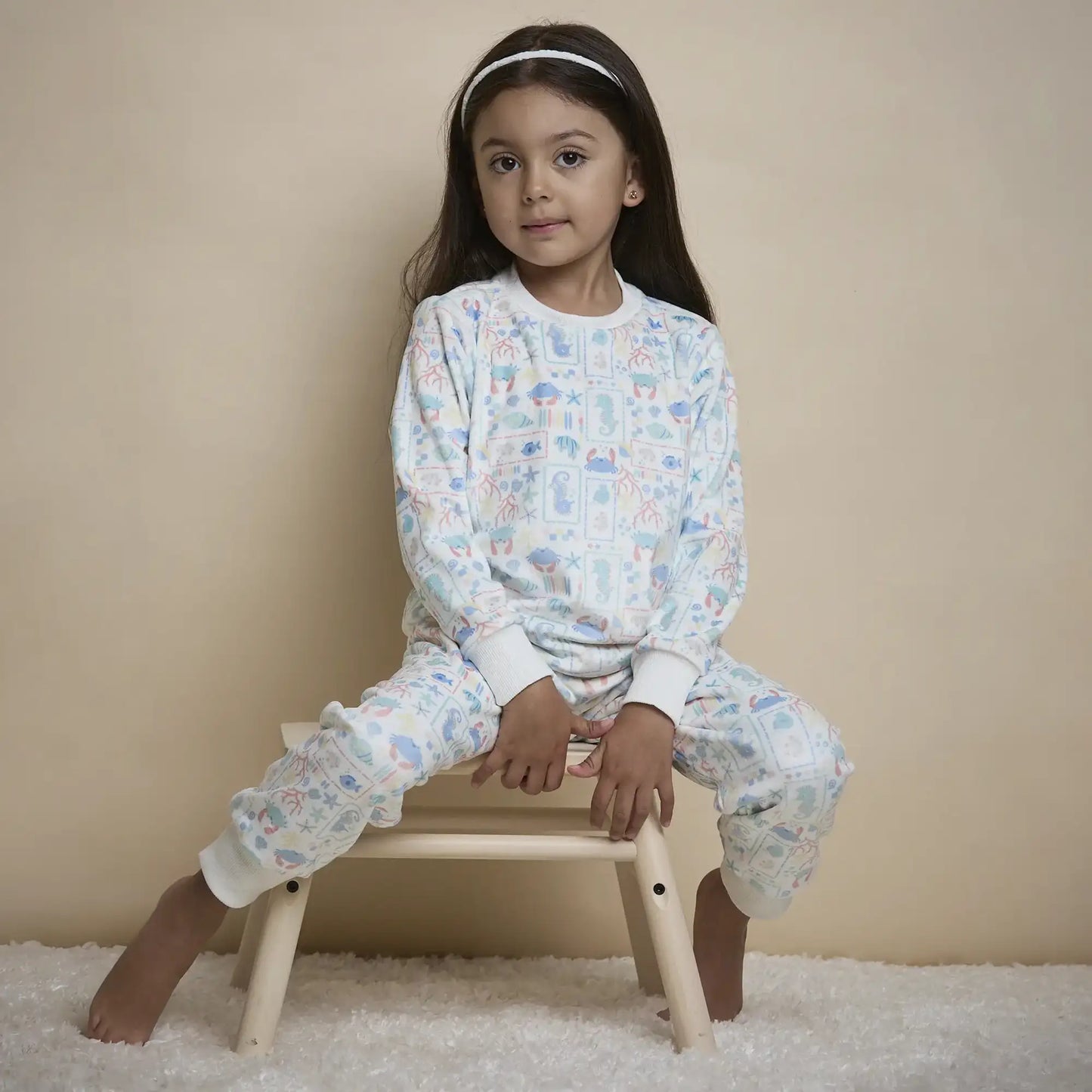 Pijama Fleece Dos Piezas Patch Marino