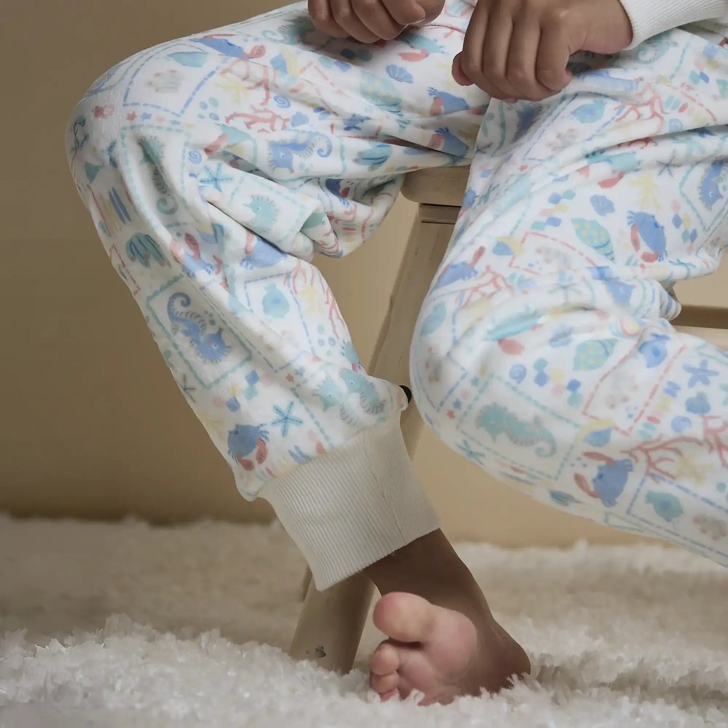 Pijama Fleece Dos Piezas Patch Marino