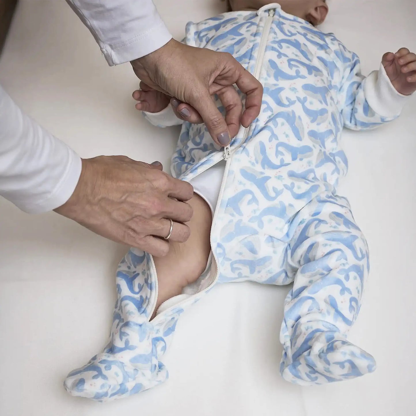 Pijama Fleece Enteriza Ballenas