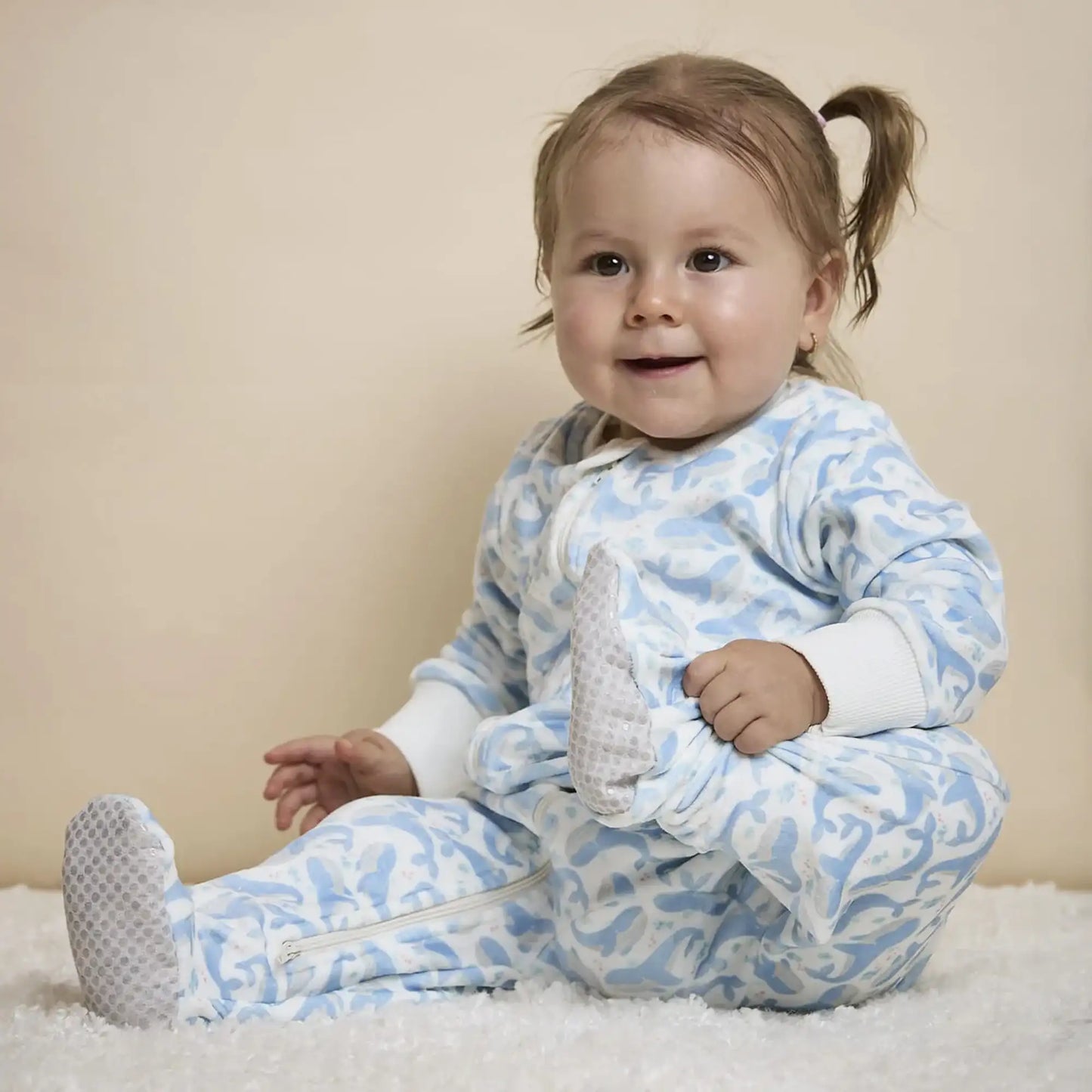 Pijama Fleece Enteriza Ballenas
