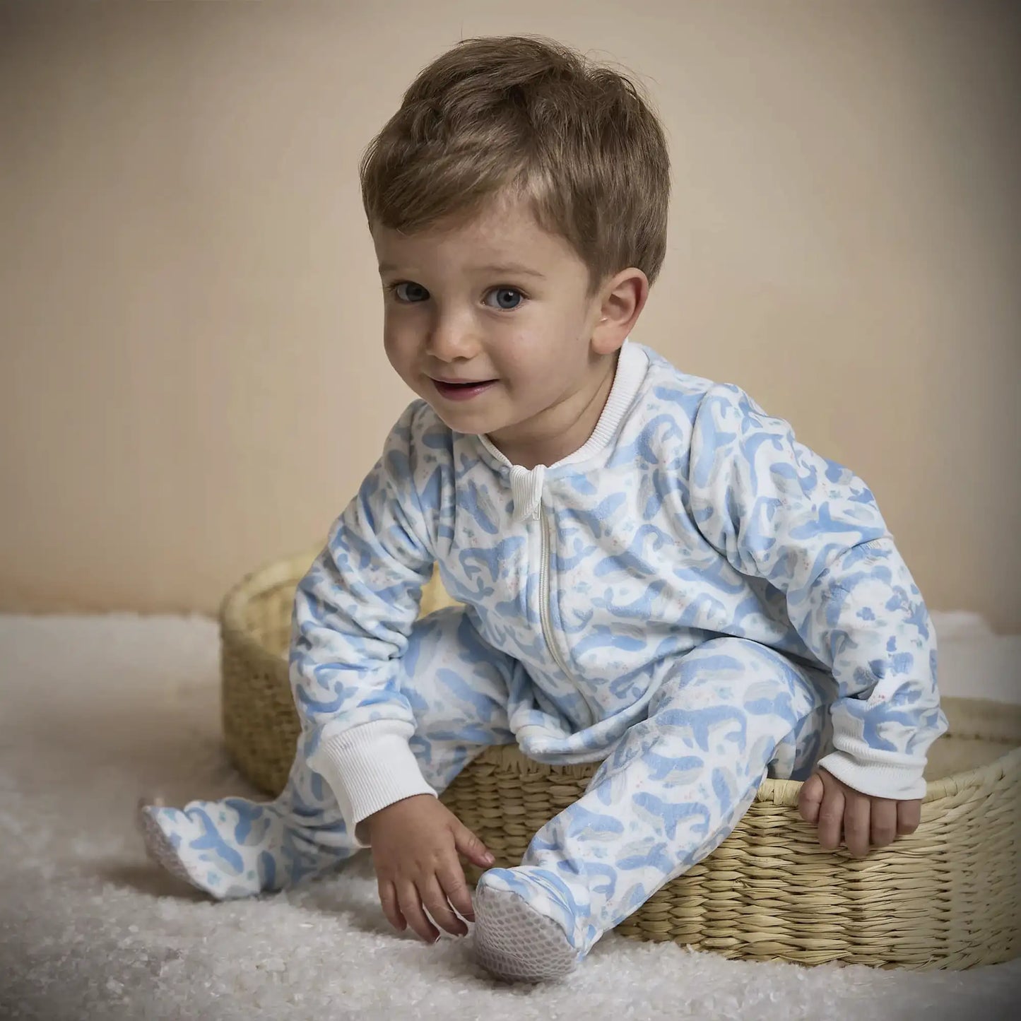 Pijama Fleece Enteriza Ballenas