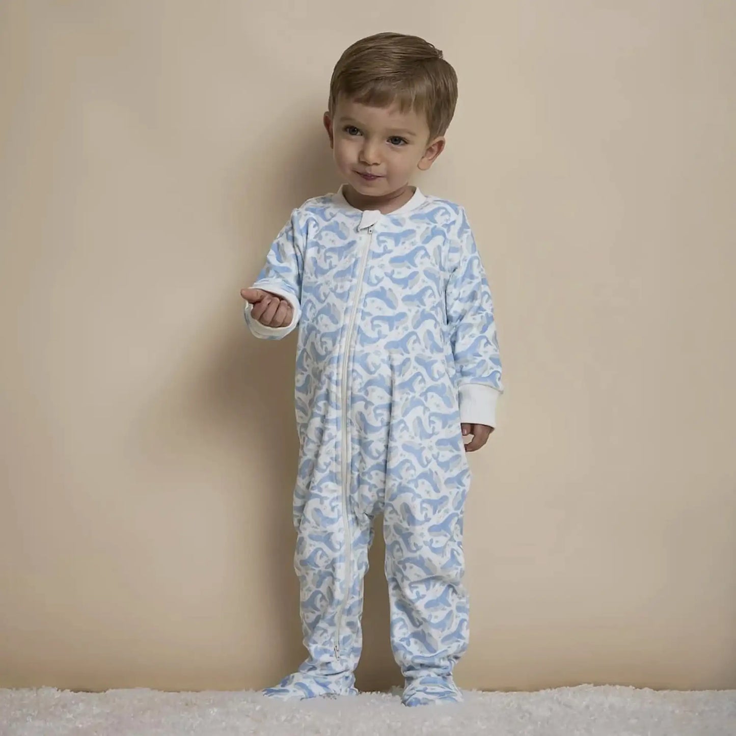 Pijama Fleece Enteriza Ballenas