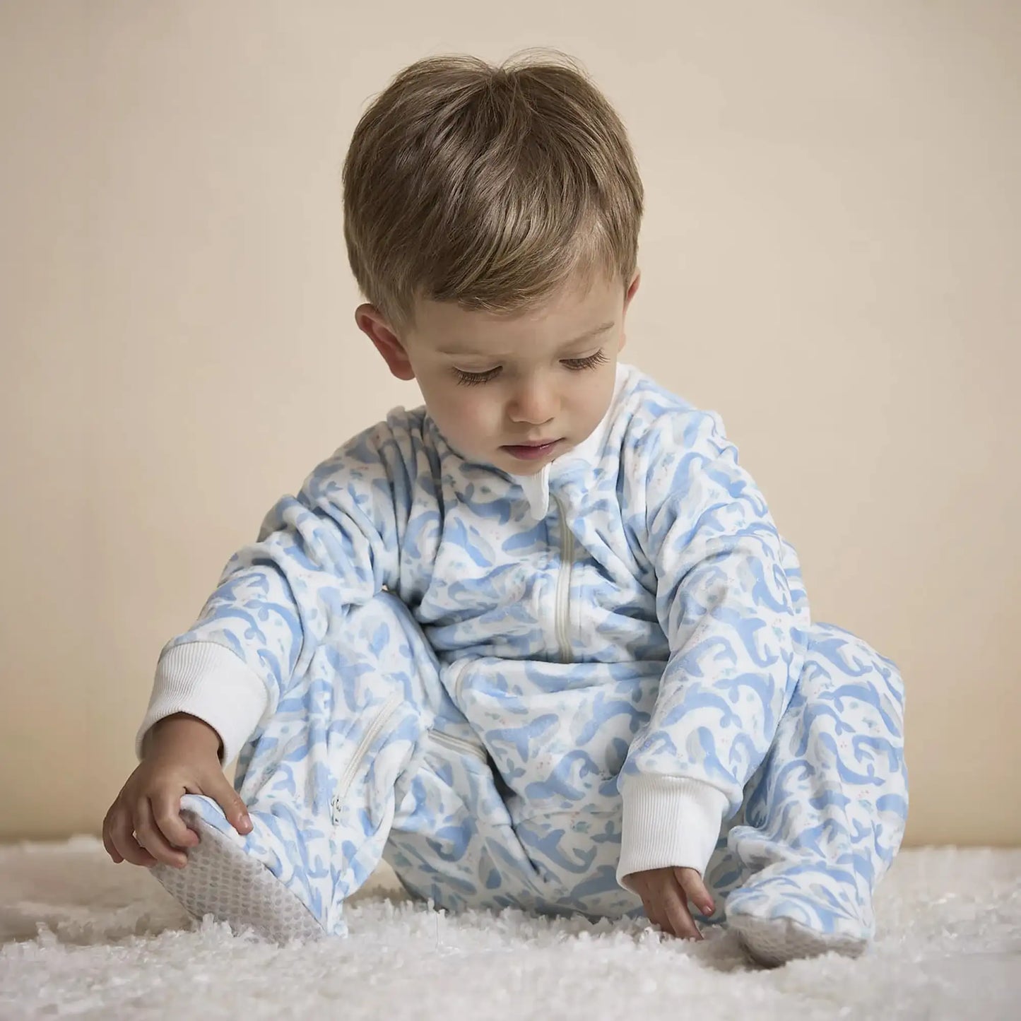 Pijama Fleece Enteriza Ballenas