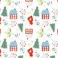 Pijama Fleece Enteriza Navidad Casitas