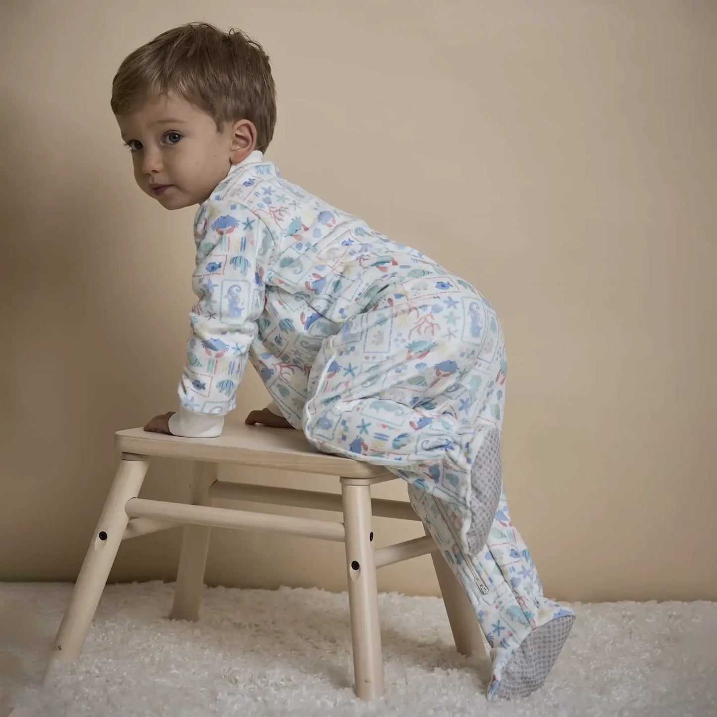 Pijama Fleece Enteriza Patch Marino