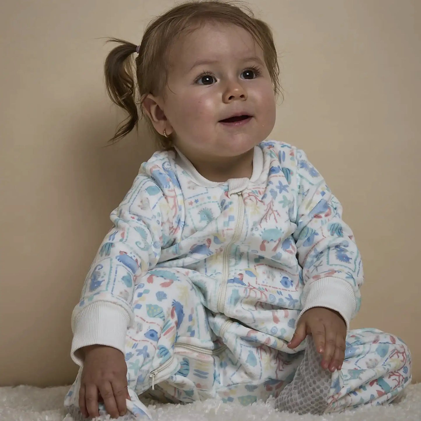 Pijama Fleece Enteriza Patch Marino