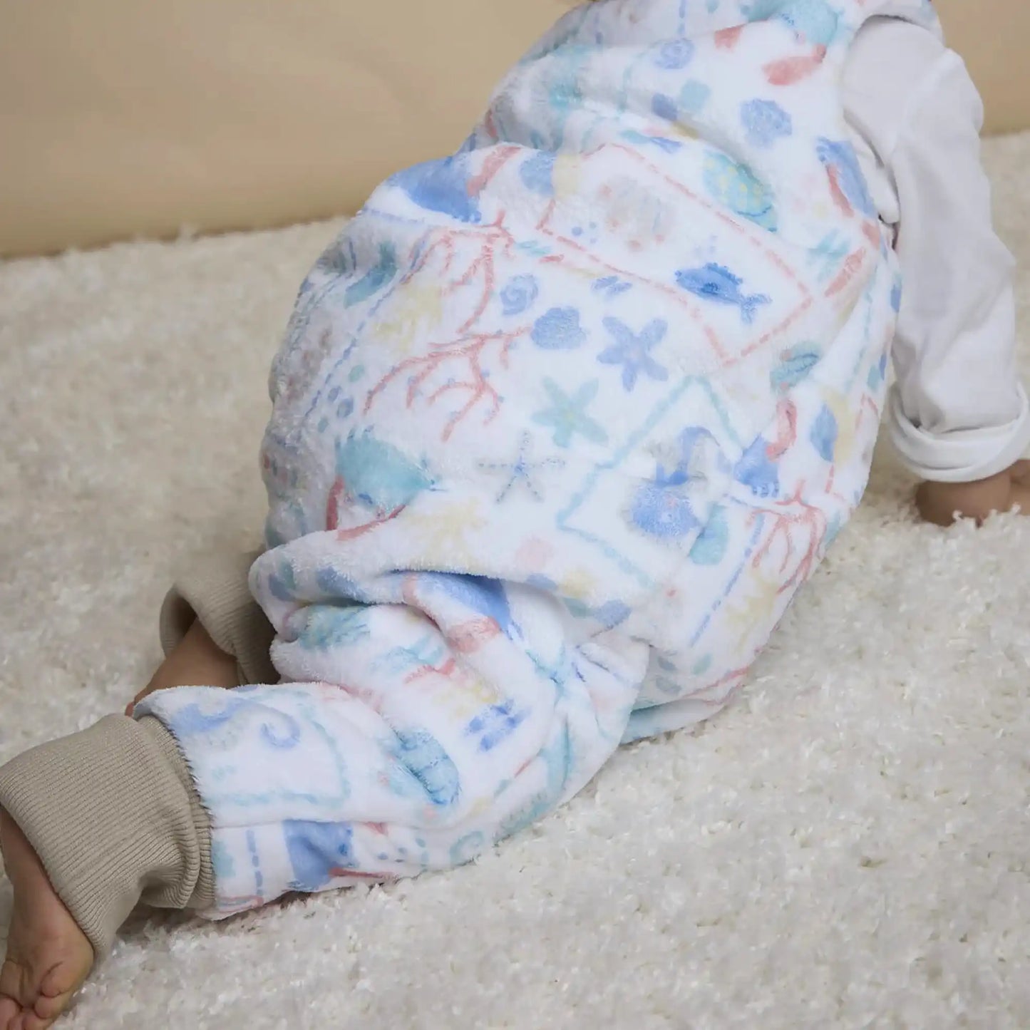 Saco de Dormir Tipo Cobija Piernitas Patch Marino